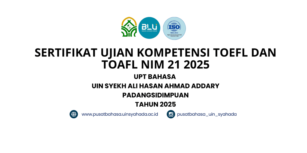 Sertifikat Uji Kompetensi Toefl Dan Toafl Tahun 2025