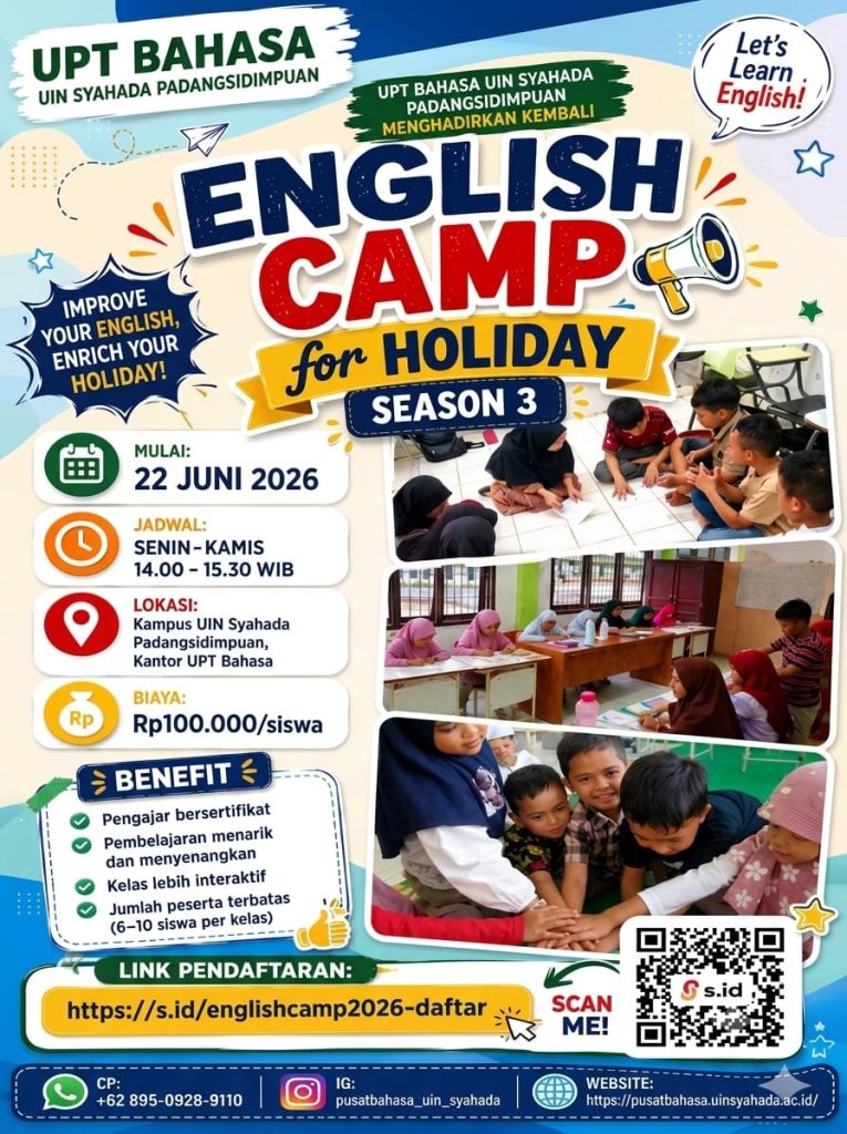 English Camp for Holiday Season 3 Resmi Dimulai di UPT Bahasa UIN Syahada